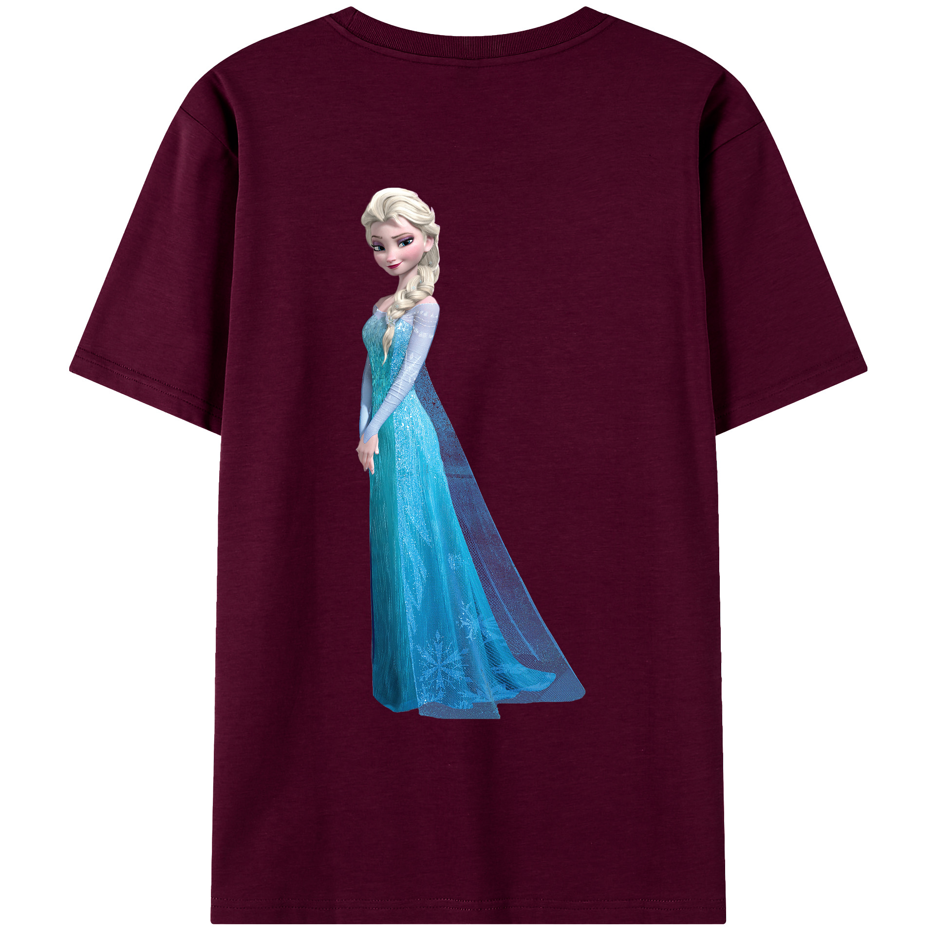 （画像用） アナと雪の女王 アンナ エルサ Frozen Anna Elsa レディース半袖Tシャツ(バックプリント)